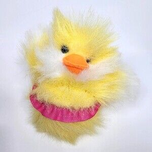 Russ Easter Baby Duck Chick Plush Toy Waddles Skirt 5 in. Tall